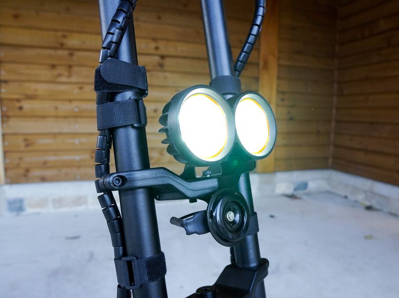 Close Up of Wolf Warrior Lights Turn On