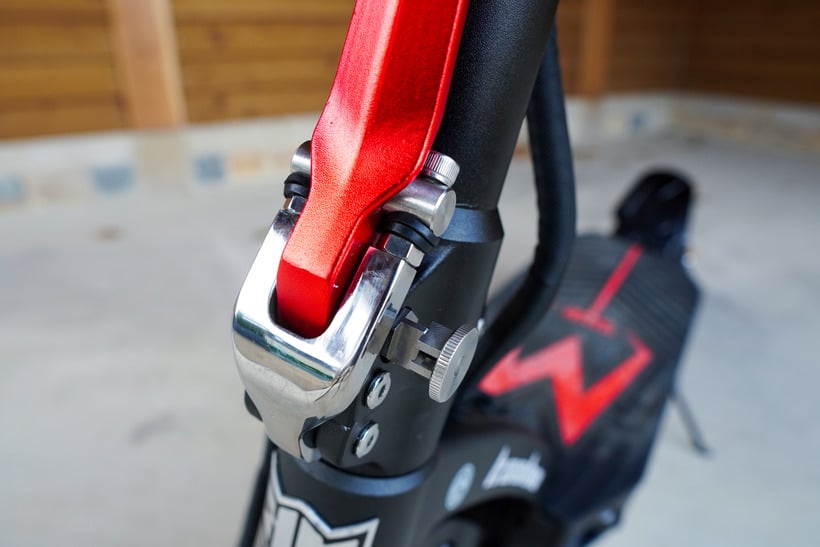 Mantis King GT Folding Safety Latch Open