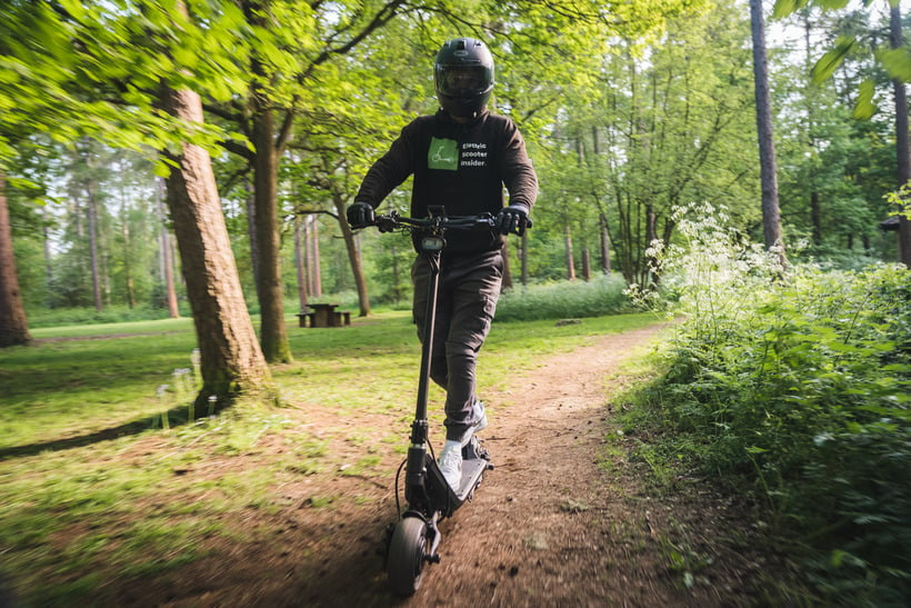 Josh Riding the NAMI Klima in a Woodland