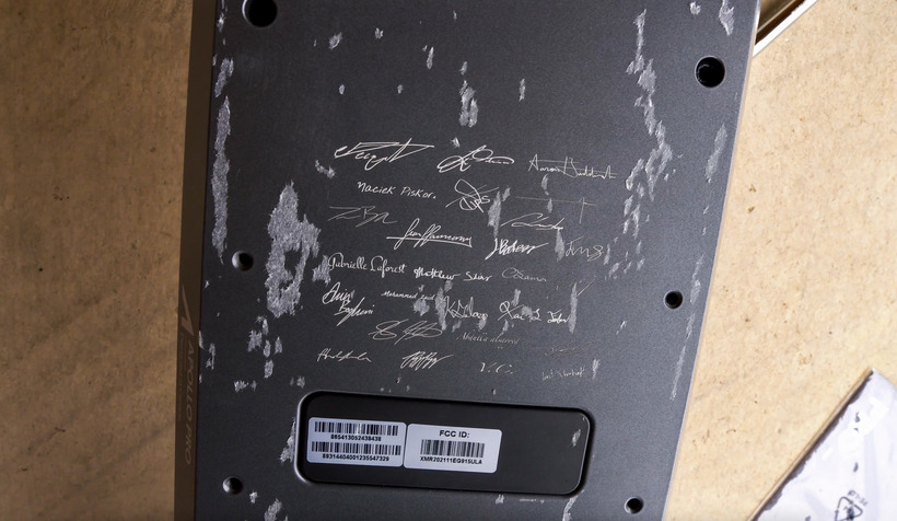 Close Up of Apollo Pro Deck Signatures